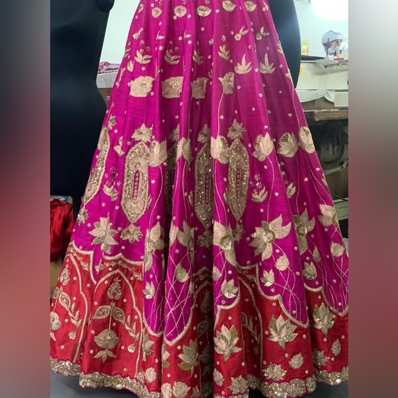 Ombre Bridal Lehenga - Picture 3 of 5